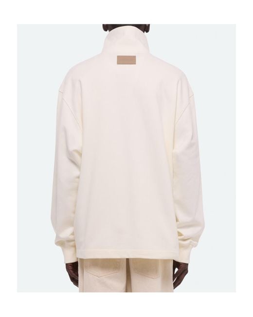 Helmut Lang Natural Quarter-Zip Sweatshirt for men