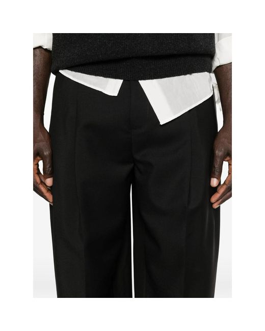 Jil Sander Black Tailored Pants for men
