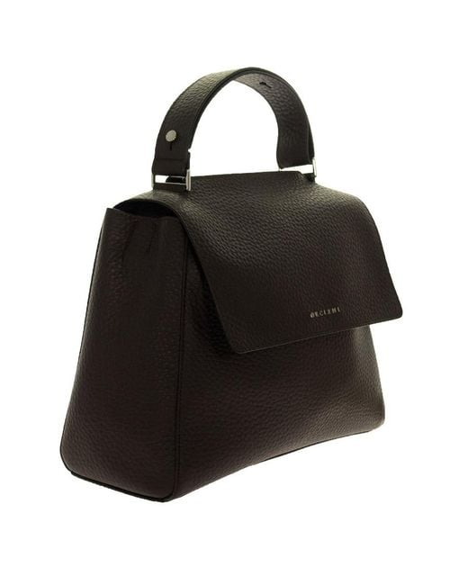 Orciani Black Sveva Soft Medium Shoulder Bag