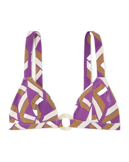 Eres Pink Must-Have Printed Triangle Bikini Top