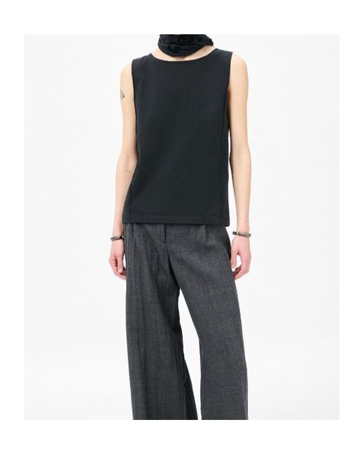 Our Legacy Black Fairisle Sleeveless Cut-Out Top