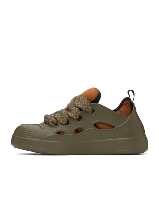 Lanvin Green Curb Interchangeable-Lining Sneakers for men