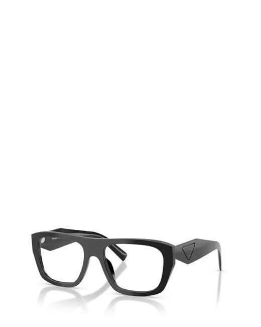 Prada White Eyewear Geometric Frame Glasses