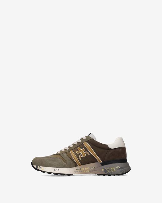 Premiata Brown Lander 8009 Lace-Up Sneakers for men