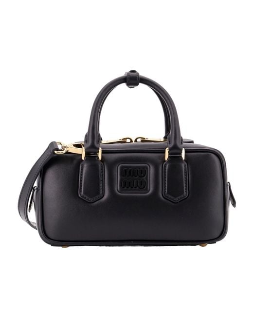 Miu Miu Black Logo Shoulder Bag