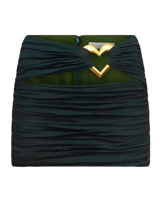 Area Green Cut-Out Ruched Miniskirt