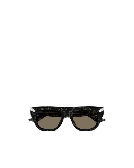 McQueen Black Eyewear Rectangle Frame Sunglasses for men