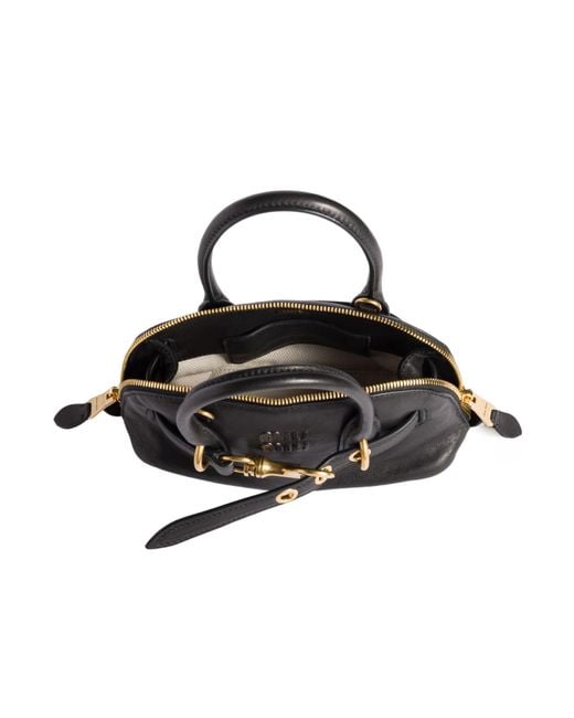 Miu Miu Black Aventure Mini Nappa Leather Bag