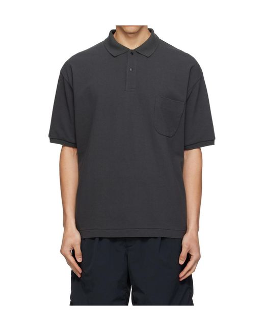 Nanamica Black Short-Sleeved Polo Shirt for men