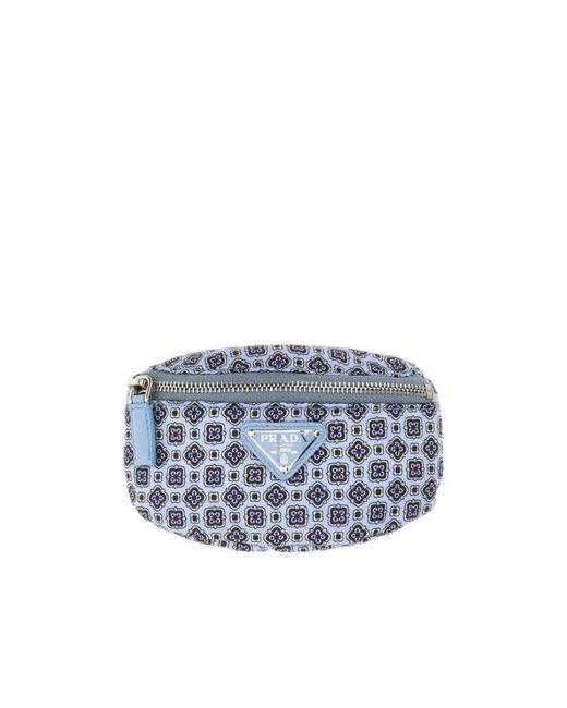 Prada White Printed Logo Wallet for men