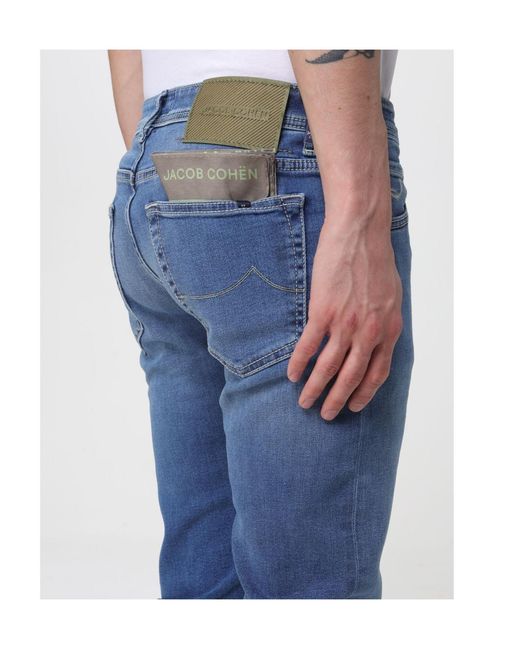 Jacob Cohen Blue Belt Loop Jeans for men