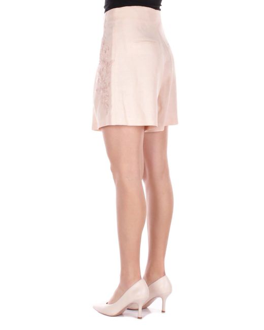 Blugirl Blumarine Pink Floral Pattern Shorts