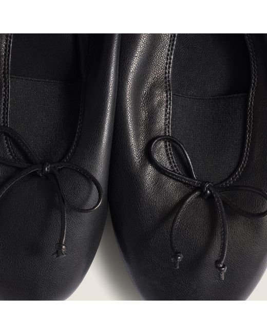 Miu Miu Black Round-Toe Ballerinas