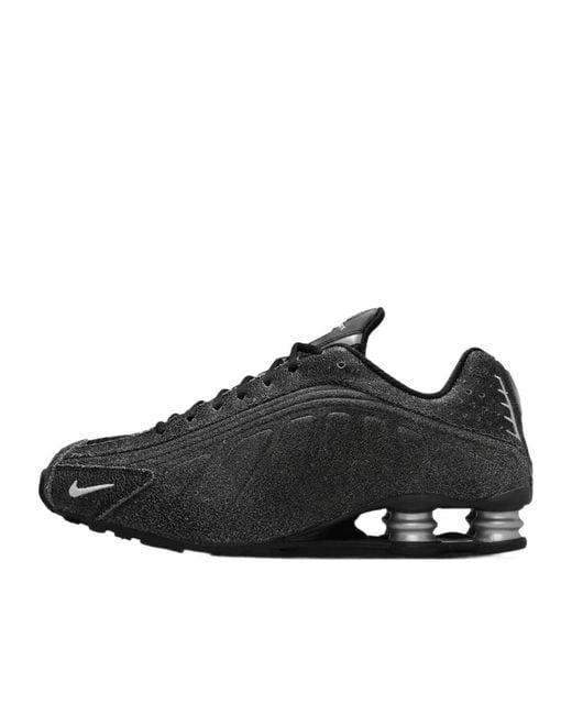 Nike Black Shox R4 Distressed Sneakers for men