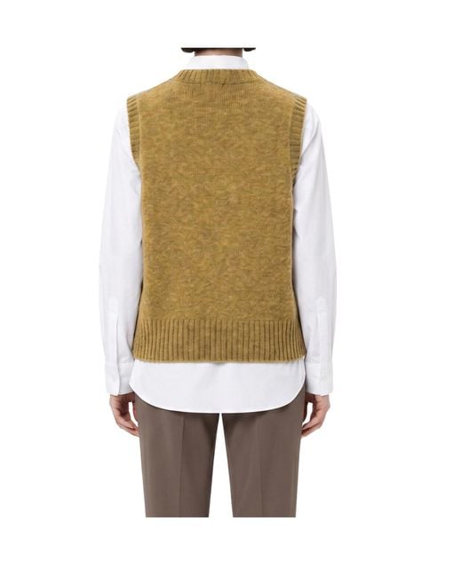 Soeur Green Ribbed Knit Vest