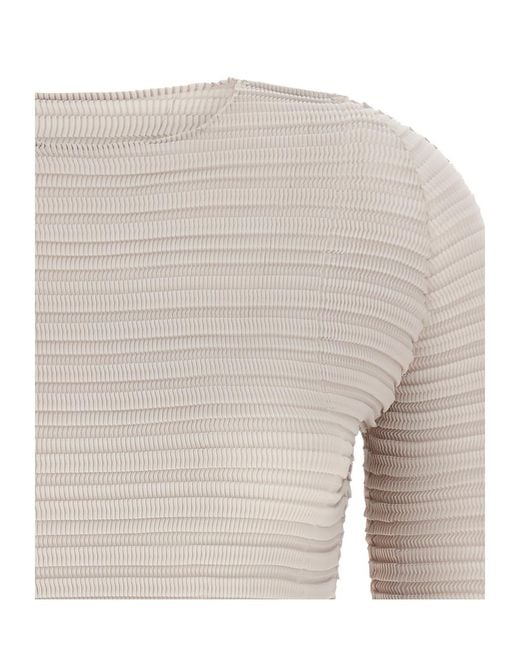 Issey Miyake White Pleated Shirt