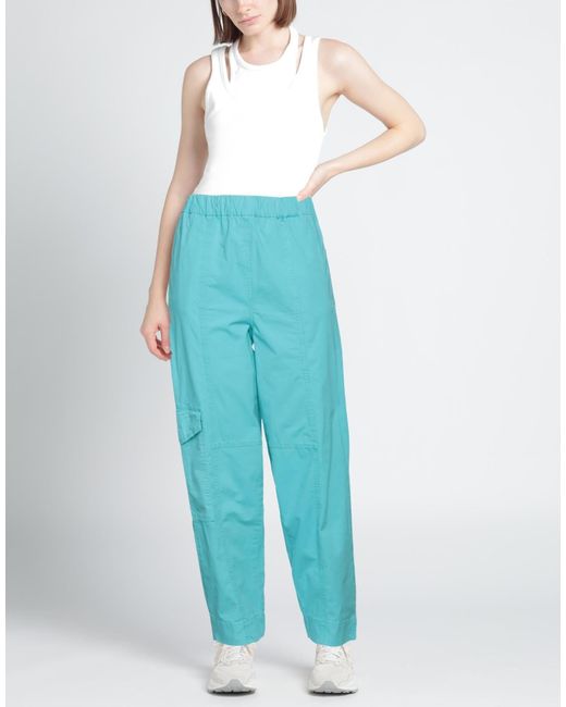 Ganni Blue Casual Trouser
