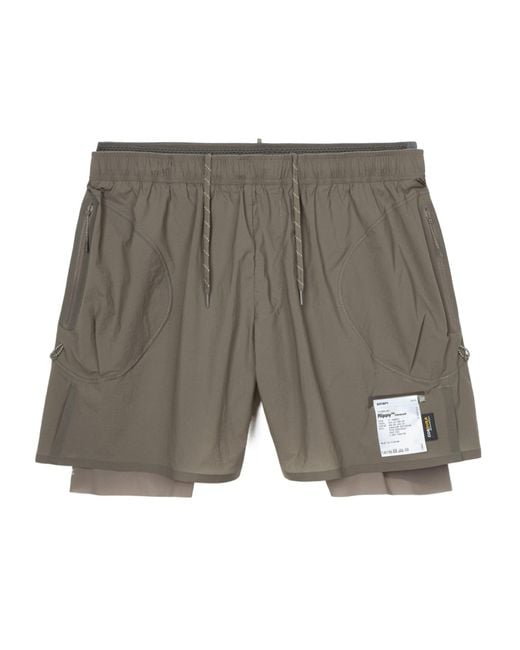 Satisfy Gray Rippy Cordura 5' Trail Shorts for men