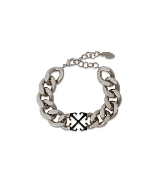 Off-White c/o Virgil Abloh Metallic Enamel Arrow Chain Bracelet for men
