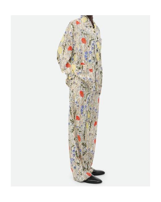 Bottega Veneta Metallic Flower Pyjama Set