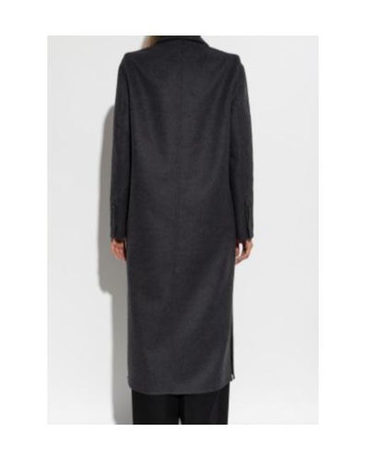 Tom Ford Black Single-Breasted Wool Coat