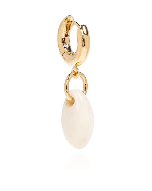 Isabel Marant Metallic Small Drop Hoop Earrings