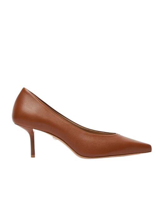 Max Mara Brown Nappa Leather Court Shoes