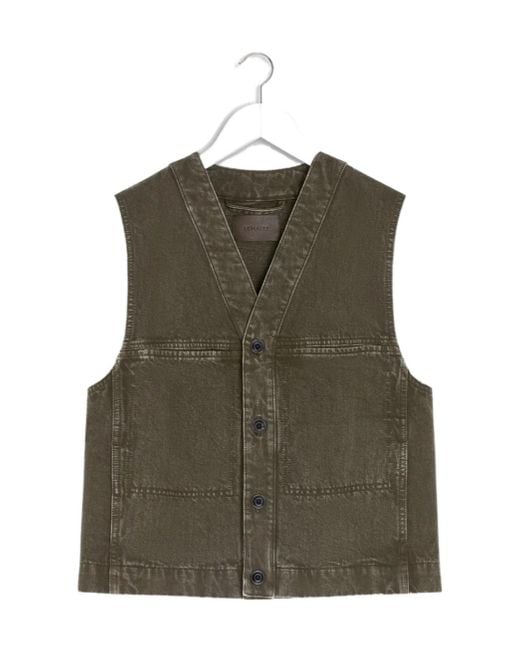 Lemaire Green Button-Up Gilet