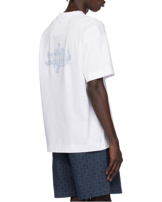 Givenchy White Logo Printed Crewneck T-Shirt for men