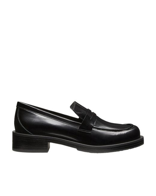 Stuart Weitzman Black Palmer Slip-On Loafers