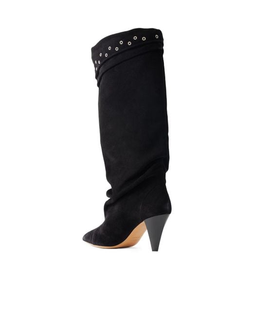 Isabel Marant Black Suede Ankle Boots