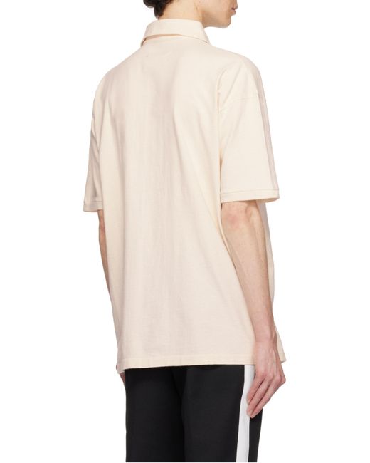 Maison Margiela White Straight Hem Polo Shirt for men