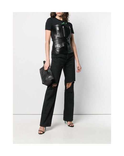 Manokhi Black Leather Corset