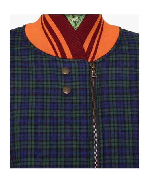 Dries Van Noten Blue Plaid Casual Jacket