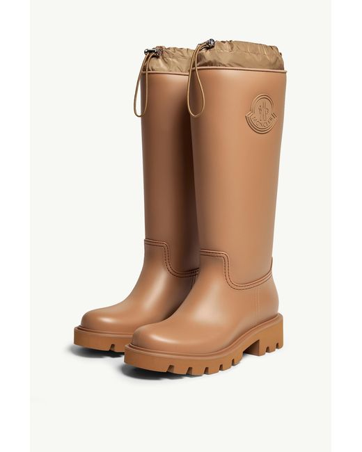 Moncler White Kickstream High Rain Boots