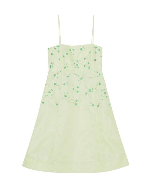 Ganni Green Outerwear Nylon Mini Dress