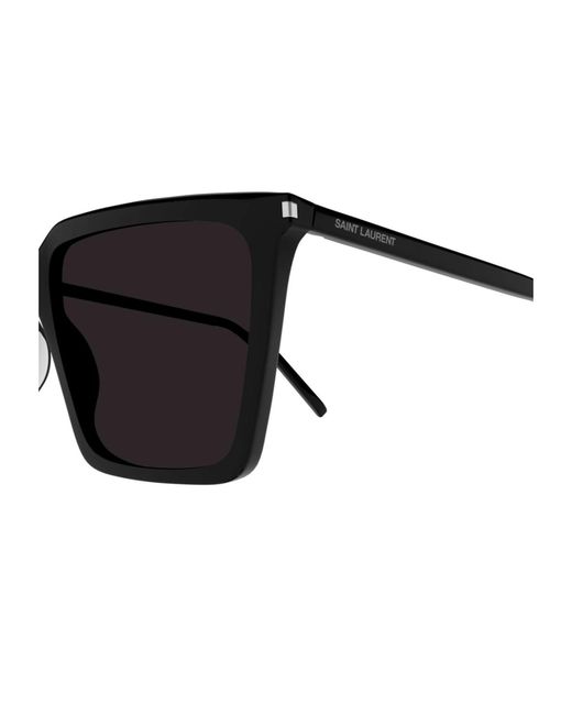 Saint Laurent Black Full Frame Logo Sunglasses