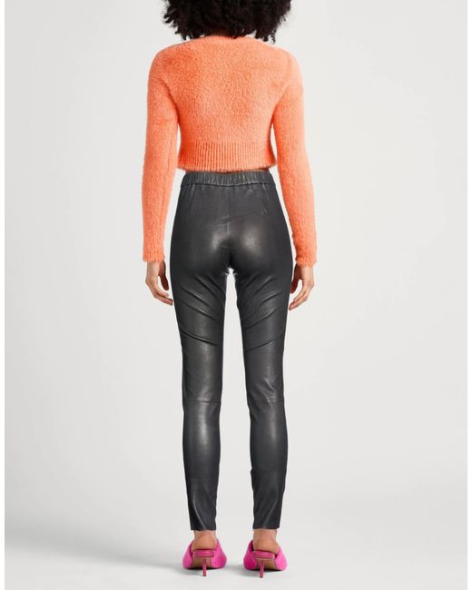 Isabel Marant Gray Simple Slim Leather Pants