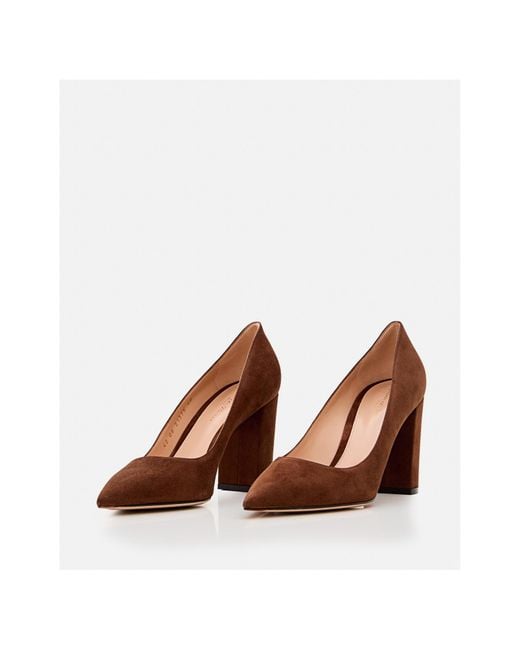 Gianvito Rossi Brown Thick Heels