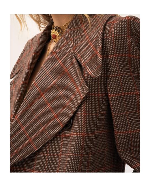 Chloé Brown Chloé Double Breasted Buttoned Coat