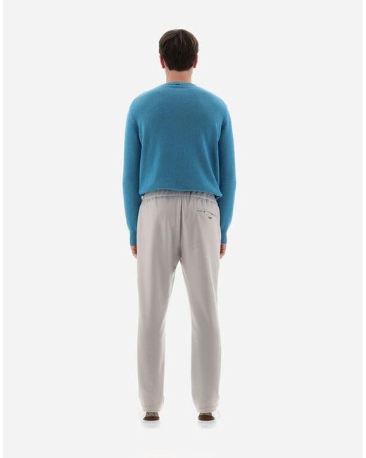 Herno Gray Drawstring Straight-Leg Trousers for men