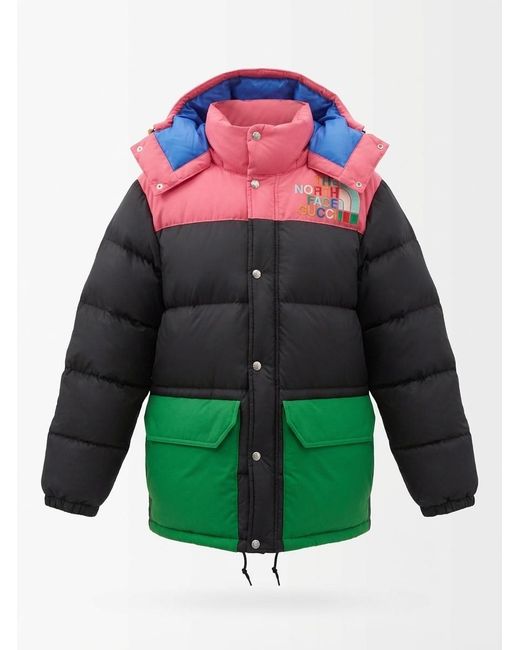 Gucci Green X The North Face Logo Down Jacket