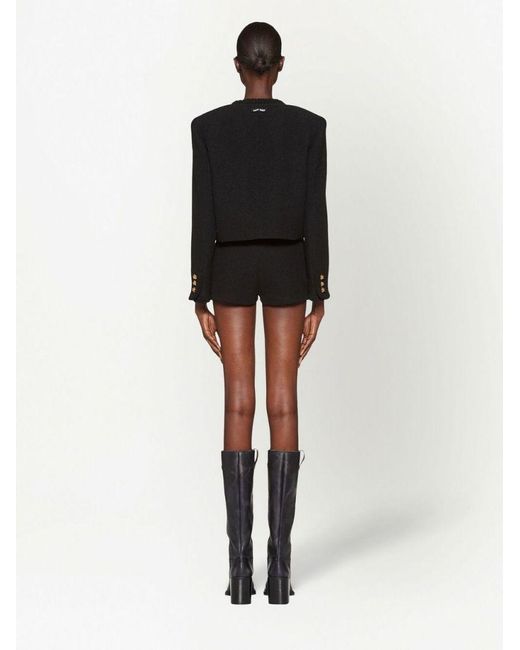 Miu Miu Black Bouclé Shorts