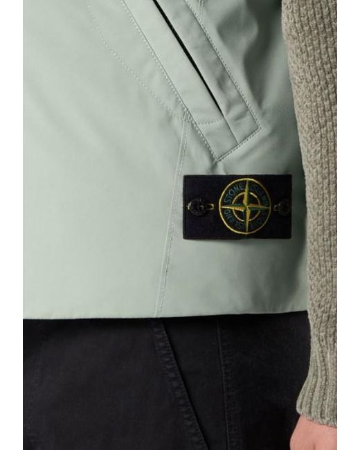 Stone Island Green Logo Patch Zipped Vest for men