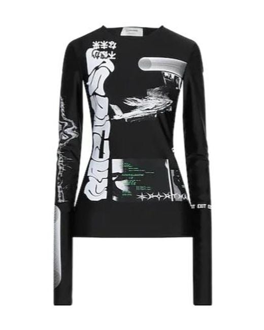 Sportmax Black Printed Stretch T-Shirt