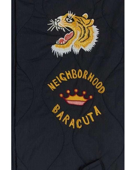 Baracuta Blue England Embroidered Quilted Jacket for men