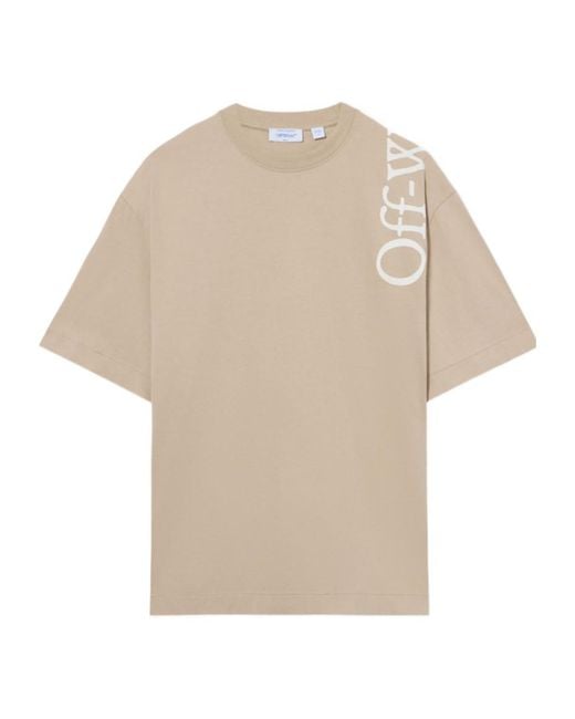 Off-White c/o Virgil Abloh White Bookish Logo-Print T-Shirt for men