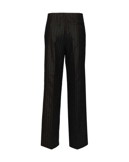 Forte_forte Black Pinstriped Sartorial Pants
