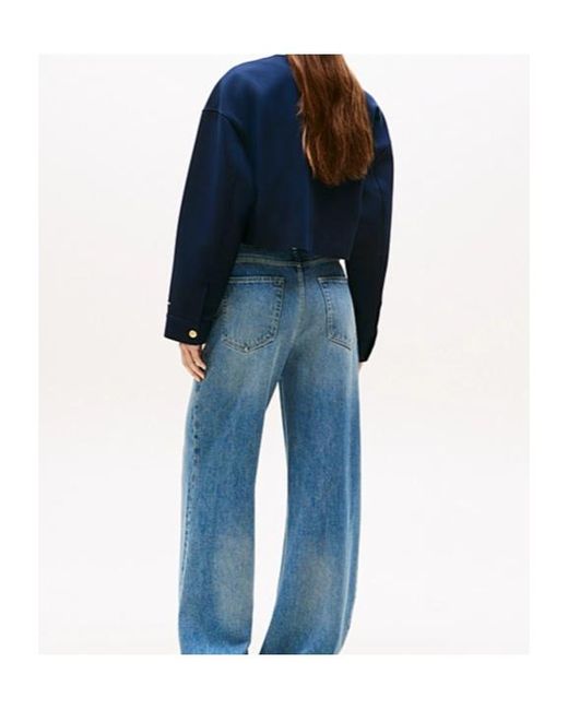 Tommy Hilfiger Blue Cropped Welt-Pocket Jacket
