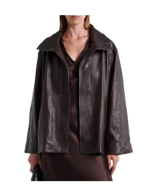 Nour Hammour Black Lowen Leather Jacket